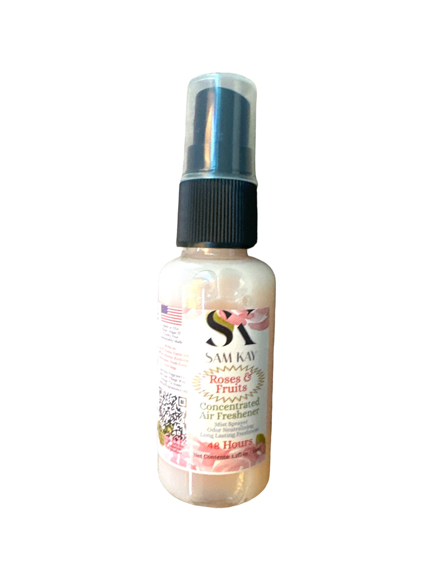 Roses & Fruits - Concentrated Air Freshener Mist Sprayer Odor Neutralizing Lasts 48 Hours - Made in USA