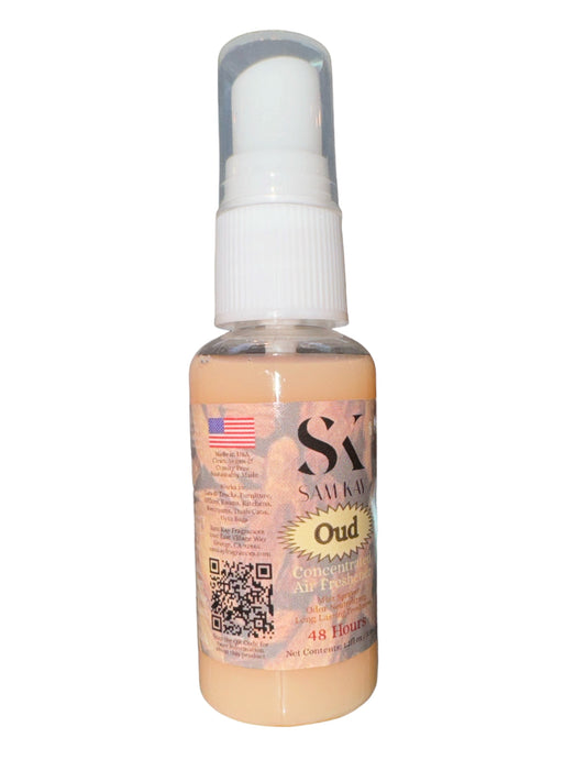 Oud - Concentrated Air Freshener Mist Sprayer Odor Neutralizing Lasts 48 Hours - Made in USA