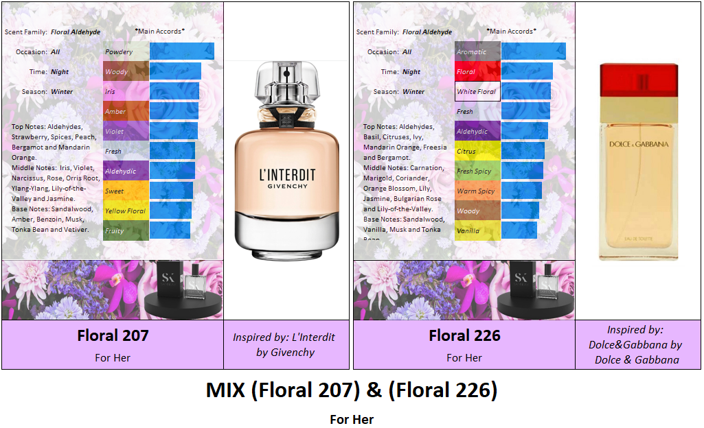 MIX (Floral 207) & (Floral 226)